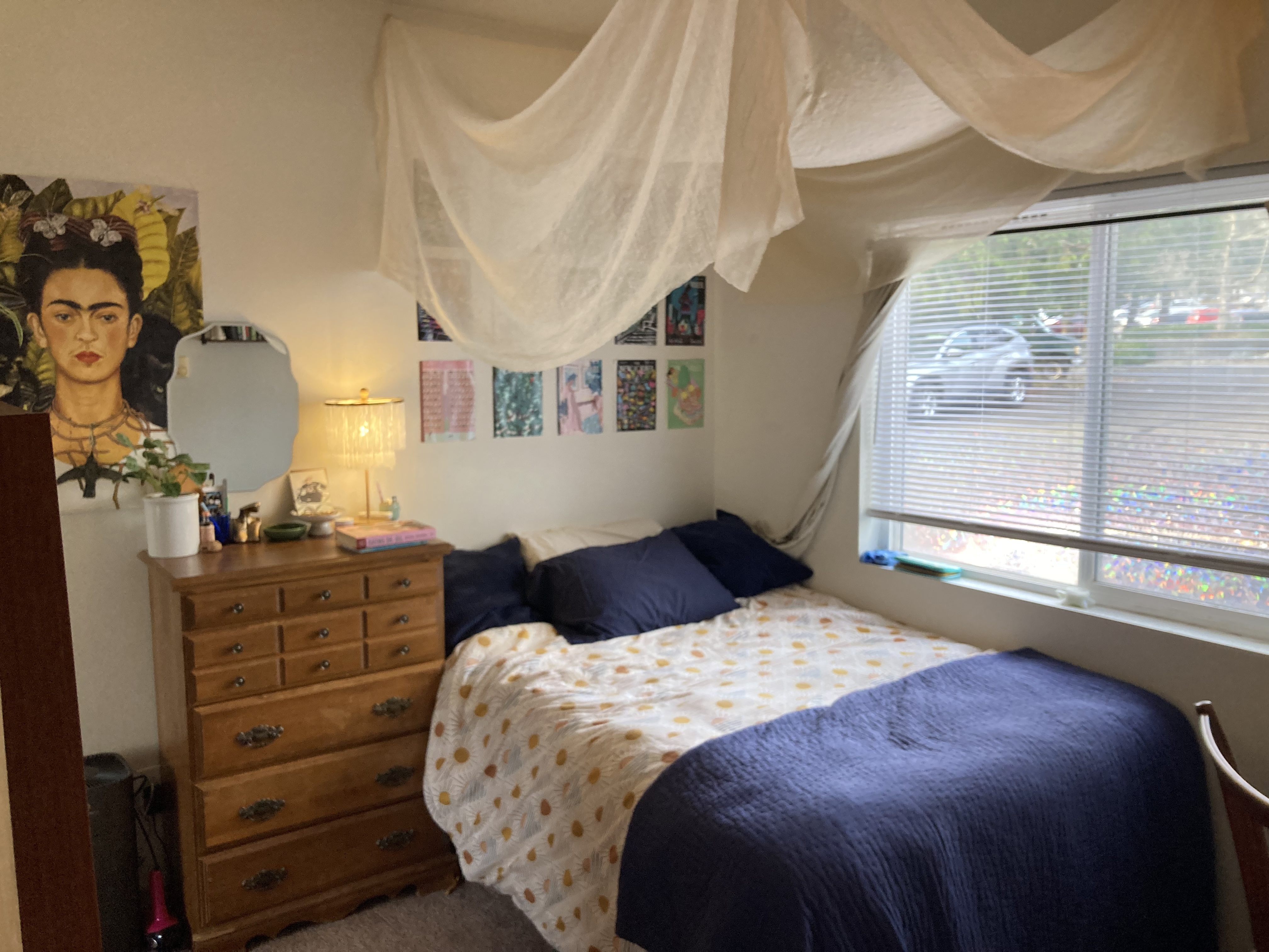 Cozy bedroom with natural light